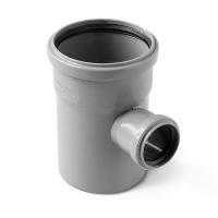 Тройник канализационный PRO AQUA Comfort 110-50 87,5° переходной серый
