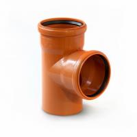 Тройник канализационный PRO AQUA Terra 160-110 87,5° переходной наружный рыжий
