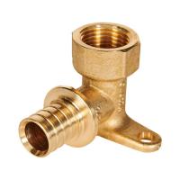 Угол настенный с креплением ROMMER 20-1/2" ВР для труб из сшитого полиэтилена аксиальный