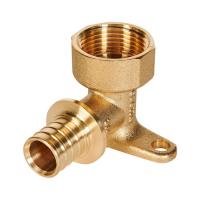 Угол настенный с креплением ROMMER 20-3/4" ВР для труб из сшитого полиэтилена аксиальный