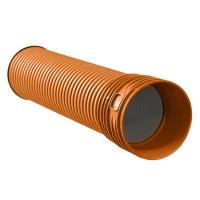 Труба канализационная наружная PRO AQUA PROKAN ID 1000 3000 мм SN16 гофрированная рыжая с интегрированной муфтой