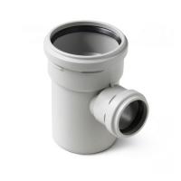 Тройник канализационный PRO AQUA Stilte Plus 160-110 87,5° переходной шумопоглощающий серый