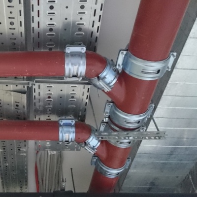 Отвод канализационный CON-PIPE SML 150-88° чугунный безраструбный шумопоглощающий