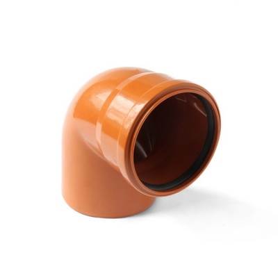 Отвод канализационный PRO AQUA Terra 200 87,5° наружный рыжий