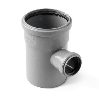 Тройник канализационный PRO AQUA Comfort 50-40 87,5° переходной серый