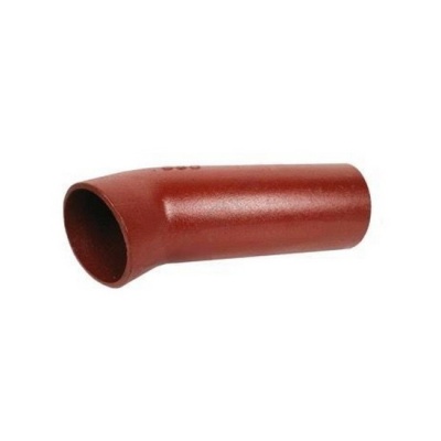 Отвод удлиненный канализационный CON-PIPE SML 80-45° с одним коленом чугунный безраструбный шумопоглощающий