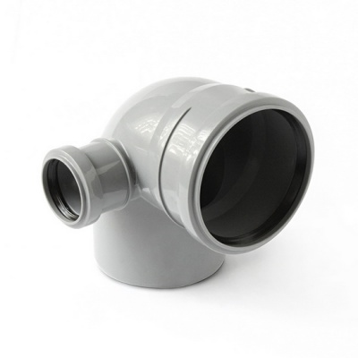 Отвод канализационный PRO AQUA Comfort 110-50 45° с выходом левый серый