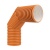 Отвод канализационный PRO AQUA PROKAN ID 200 90° SN8 рыжий