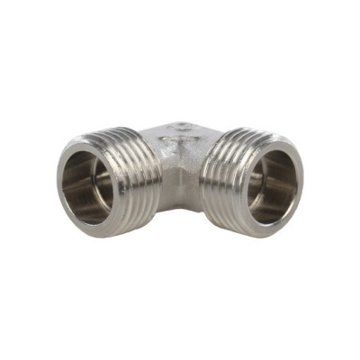 Угол соединительный STOUT 3/4" НР-НР никелированный