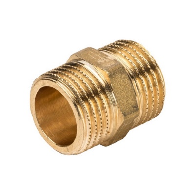 Ниппель соединительный STOUT 3/4" НР-НР латунный
