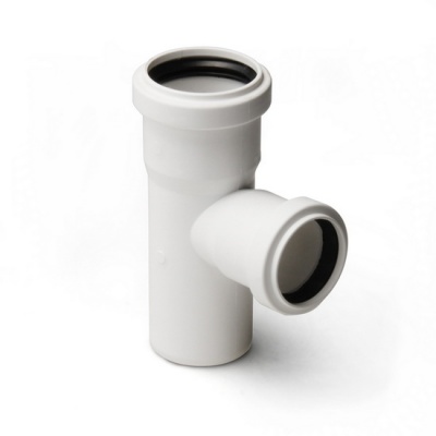 Тройник канализационный PRO AQUA Stilte 50-50 87,5° малошумный белый