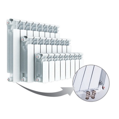 Биметаллический секционный радиатор Rifar Base Ventil 350 7 секций