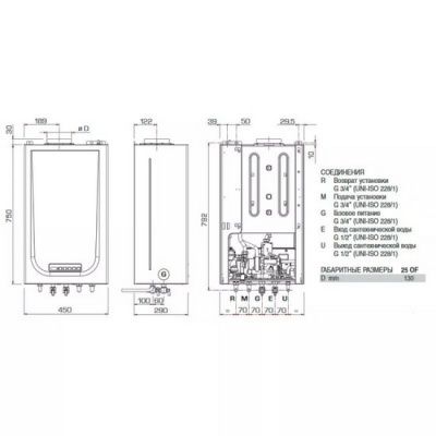 Газовый котёл настенный Sime Metropolis DGT 30 BF двухконтурный