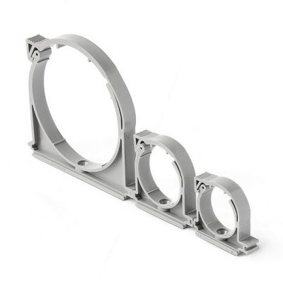 Хомут канализационный PRO AQUA Comfort 50 мм с защелкой серый