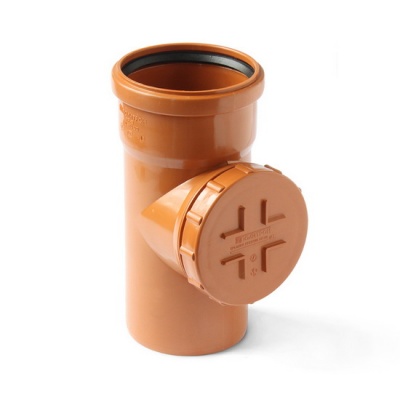 Ревизия канализационная PRO AQUA Terra 110 наружная рыжая