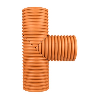 Тройник канализационный PRO AQUA PROKAN ID 150 90° SN8 рыжий