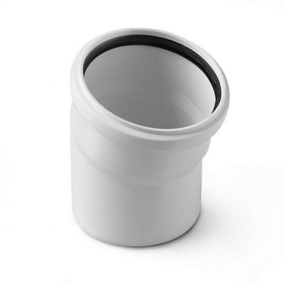 Отвод канализационный PRO AQUA Stilte 50 15° малошумный белый