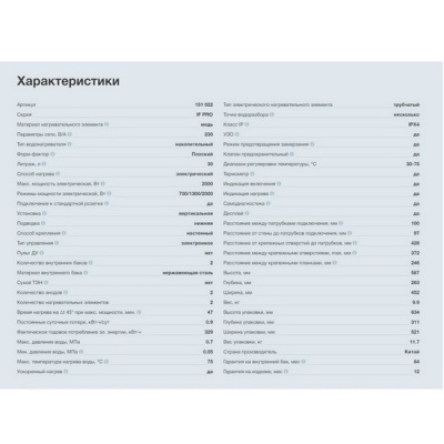 Электрический накопительный водонагреватель Thermex IF PRO 30 V вертикальный