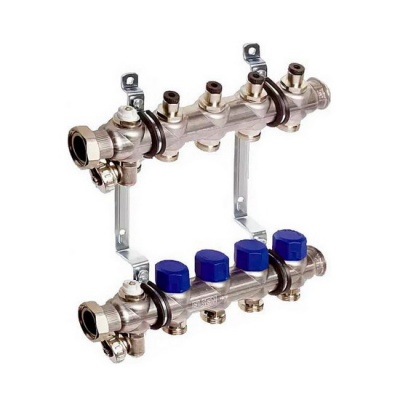 Коллектор для отопления Elsen 1"-3/4" 4 выхода регулируемый EMi02