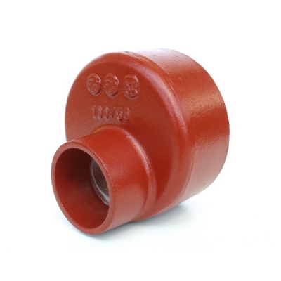 Переходник эксцентрический канализационный CON-PIPE SML 200-125 чугунный безраструбный шумопоглощающий