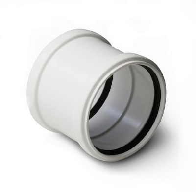 Муфта канализационная PRO AQUA Stilte 75 двухраструбная малошумная белая