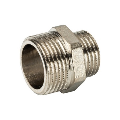 Ниппель переходной STOUT 1 1/2"-1 1/4" НР-НР никелированный