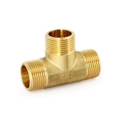 Тройник соединительный UNI-FITT 1/2" НР-НР латунный