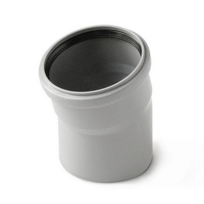 Отвод канализационный PRO AQUA Comfort 75 15° серый