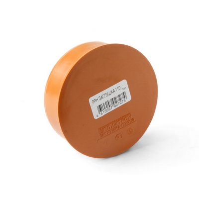 Заглушка канализационная PRO AQUA Terra 200 наружная рыжая