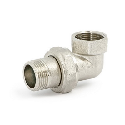 Разъемное соединение угловое STOUT 1/2" ВР-НР o-ring американка никелированная