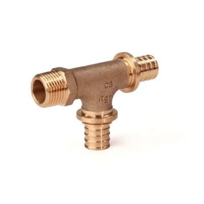 Тройник переходной РЕХАУ RX plus 20-1/2" НР-20 для труб из сшитого полиэтилена аксиальный