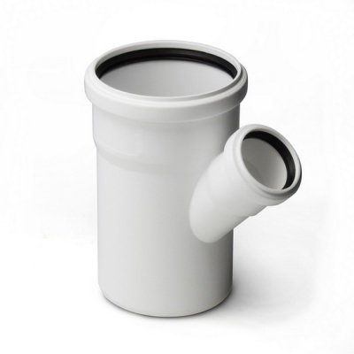 Тройник канализационный PRO AQUA Stilte 110-50 45° переходной малошумный белый