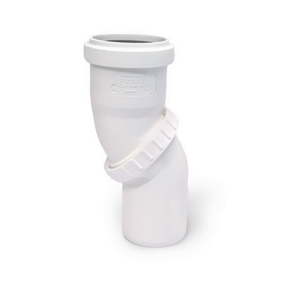 Отвод канализационный PRO AQUA Stilte 110 поворотный малошумный белый