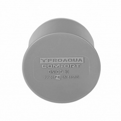 Заглушка канализационная PRO AQUA Comfort 40 серая