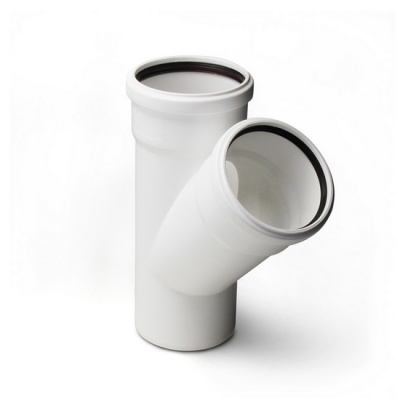 Тройник канализационный PRO AQUA Stilte 32-32 45° малошумный белый