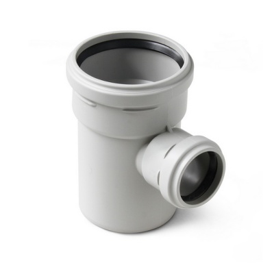 Тройник канализационный PRO AQUA Stilte Plus 110-58 87,5° переходной шумопоглощающий серый