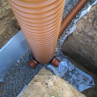 Колодец дренажный PRO AQUA PRODREN ID 400-160 с 3 выходами SN 8 1,5 метра рыжий