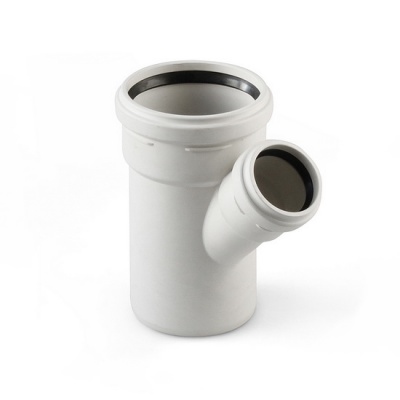 Тройник канализационный PRO AQUA Stilte Plus 110-58 45° переходной шумопоглощающий серый